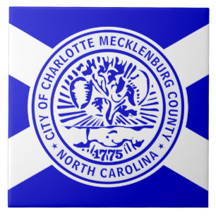 Charlotte city flag ceramic tile