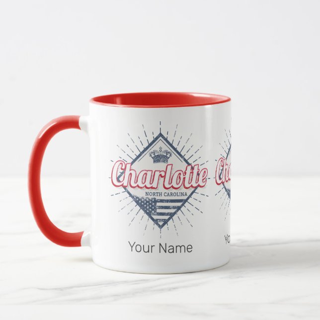Charlotte City North Carolina United States USA Mug (Left)