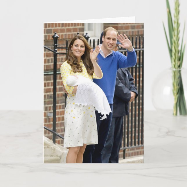 Charlotte Elizabeth Diana - British Will Kate Card (Front)