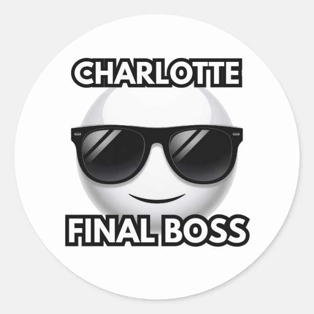 Charlotte Final Boss Cool Emoji Sticker (Front)