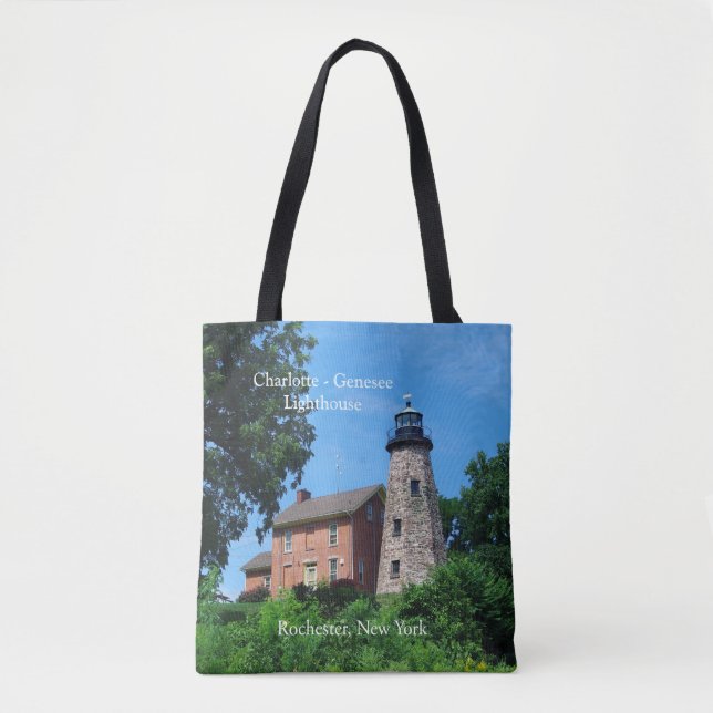 Charlotte Genesee Lighthouse all over tote bag (Front)