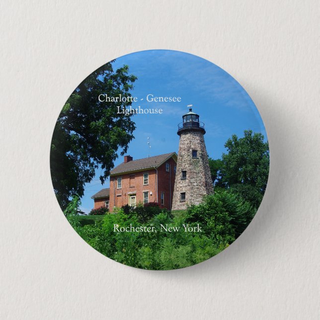 Charlotte Genesee Lighthouse button (Front)