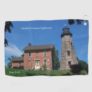 Charlotte Genesee Lighthouse golf towel