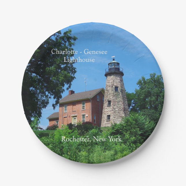 Charlotte Genesee Lighthouse paper plate (Front)