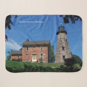 Charlotte Genesee Lighthouse sherpa blanket