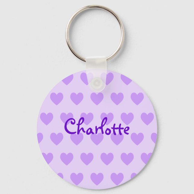 Charlotte in Purple Key Ring (Front)