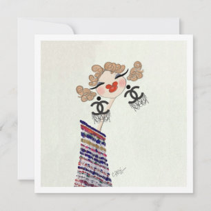Charlotte Is Happy Glam Fashion Art Card