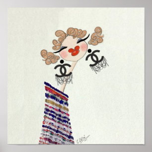 Charlotte Is Happy Glam Fashion Art Poster