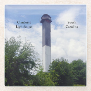 Charlotte Lighthouse glass coaster
