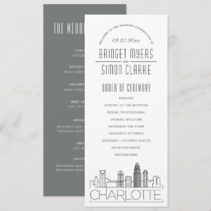 Charlotte   Modern Deco Wedding Program