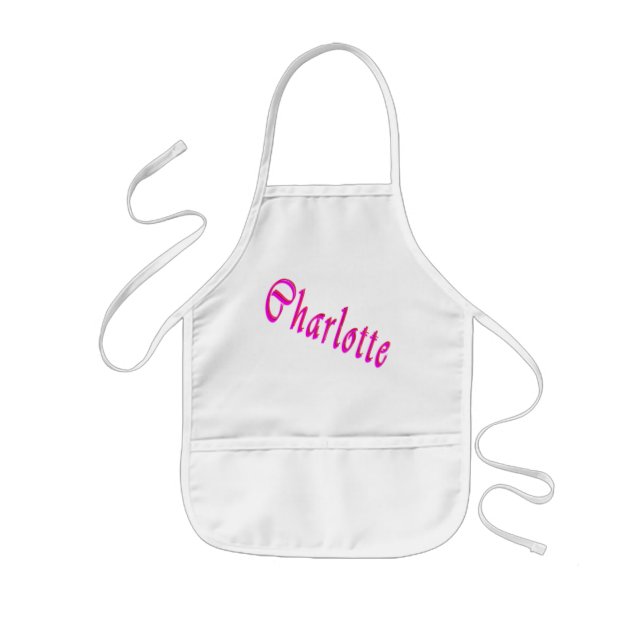Charlotte Name Logo, Kids Apron (Front)