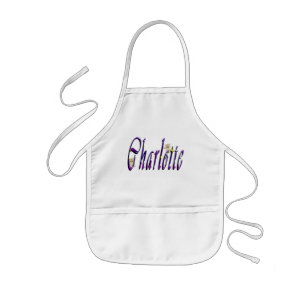 Charlotte Name Logo, Kids Apron