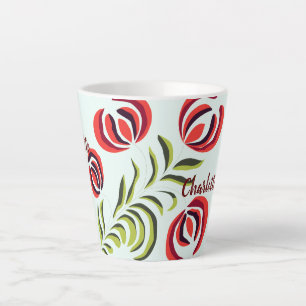 Charlotte name, personalised gift art, custom name latte mug