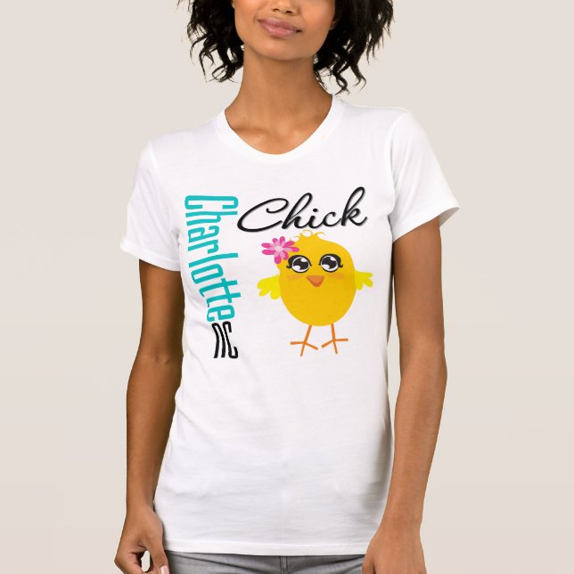 Charlotte NC Chick T-Shirt (Front)