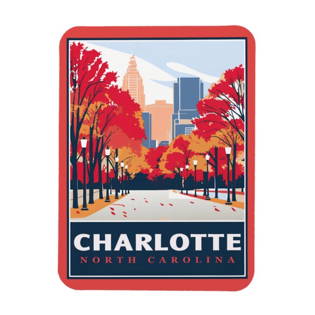 Charlotte, NC  Magnet (Vertical)