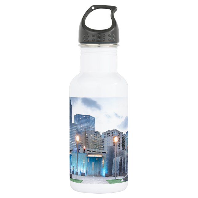 charlotte nc skyline 532 ml water bottle (Front)