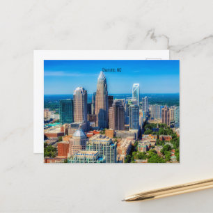 Charlotte, NC skyline photograph Postcard
