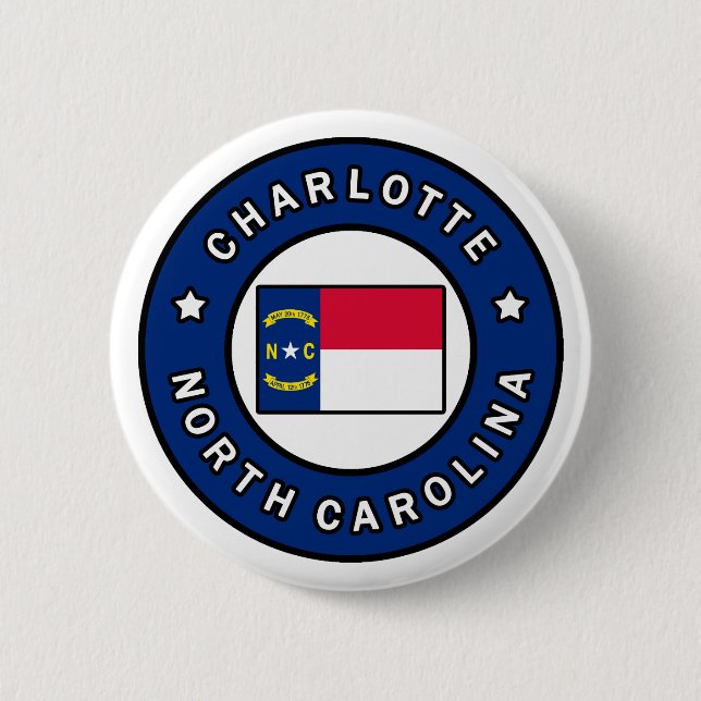 Charlotte North Carolina 6 Cm Round Badge (Front)