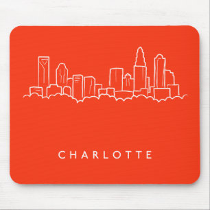 Charlotte, North Carolina City Skyline Mouse Pad