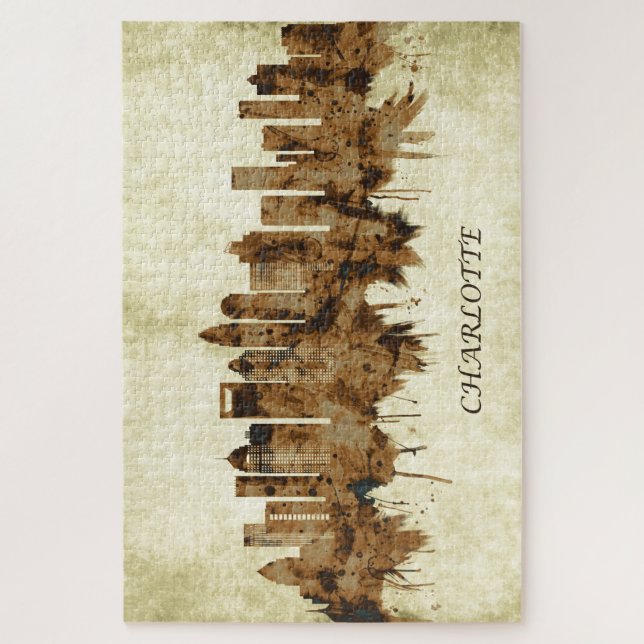 Charlotte North Carolina Cityscape Jigsaw Puzzle (Vertical)