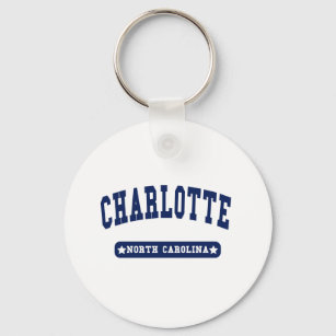 Charlotte North Carolina College Style tee shirts Key Ring
