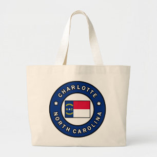 Charlotte North Carolina Large Tote Bag