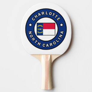 Charlotte North Carolina Ping Pong Paddle