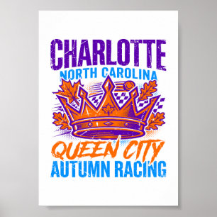 Charlotte North Carolina Queen City Autumn Poster