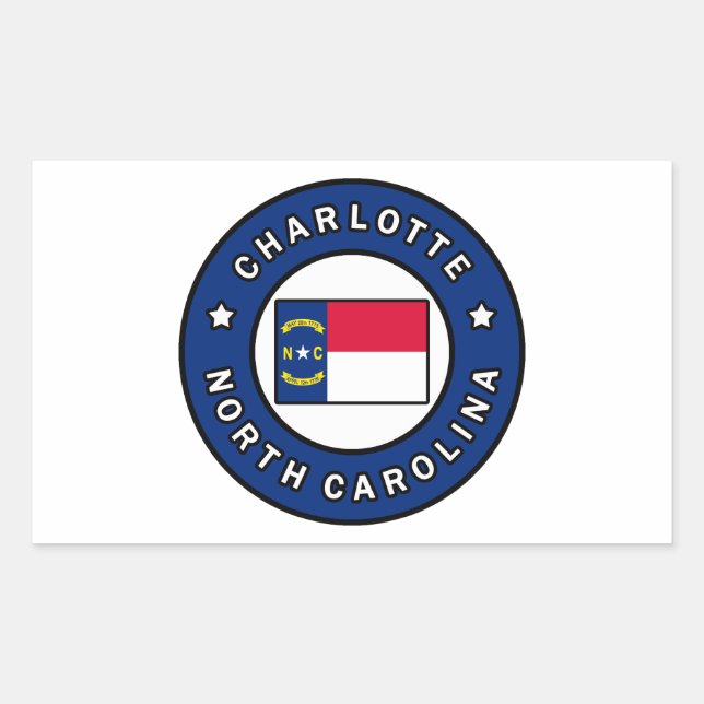 Charlotte North Carolina Rectangular Sticker (Front)