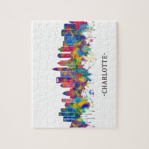 Charlotte North Carolina Skyline Jigsaw Puzzle