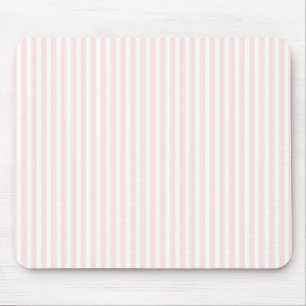 Charlotte Pink and White Stripes Baby Pink Mouse Pad