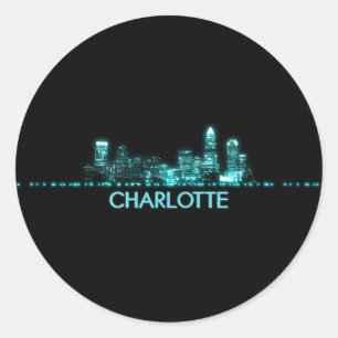 Charlotte Skyline Classic Round Sticker