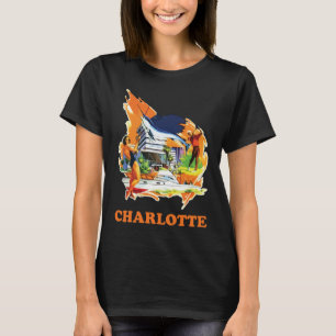 Charlotte Skyline Mid-Century Travel T-Shirt