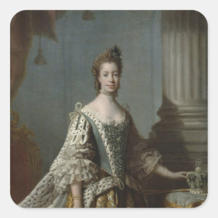 Charlotte Sophia of Mecklenburg-Strelitz, 1762 Square Sticker