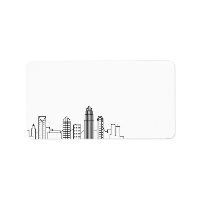 Charlotte Stylised Skyline | Blank Label (Front)