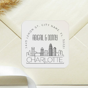 Charlotte Wedding   Pre-Addressed Envelope Seal