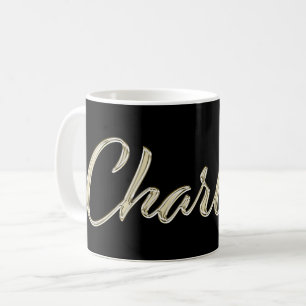 Charlotte white gold Handwriting Tasse Kaffeetasse Coffee Mug