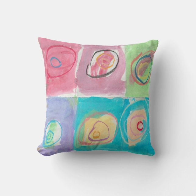 Charlotte's concentric circles cushion (Front)
