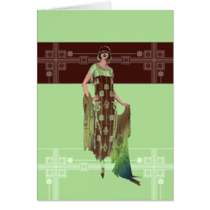 CHARLOTTE'S SHAWL, 1920s Fashion in Green & Brown