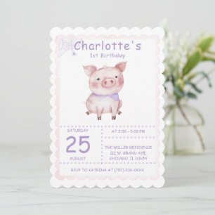 Charlotte's Web Birthday Party Invitation