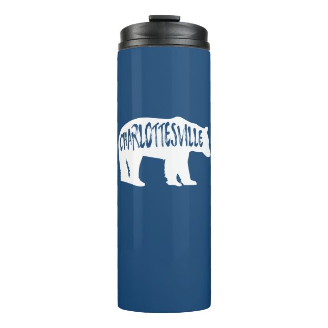 Charlottesville Virginia Bear Thermal Tumbler (Front)