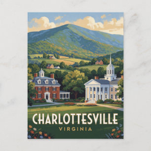 Charlottesville Virginia Blue Ridge Travel Postcard