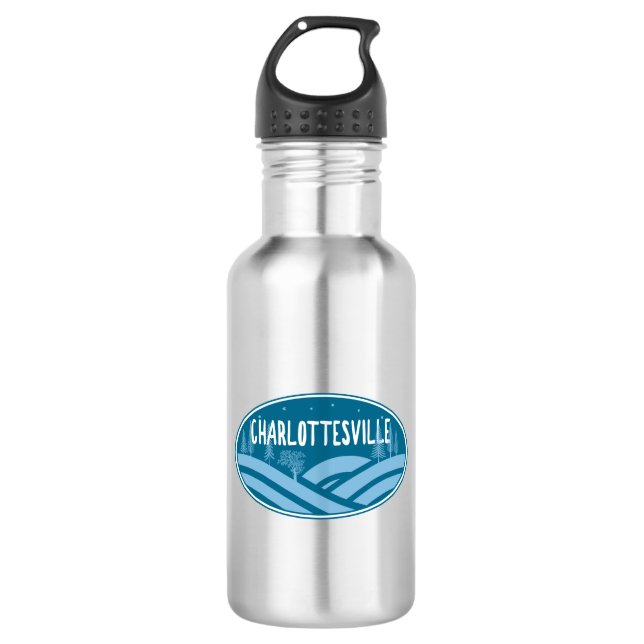Charlottesville Virginia Outdoors 532 Ml Water Bottle (Front)