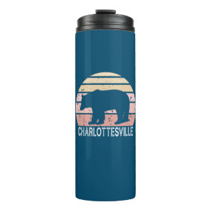 Charlottesville Virginia Retro Bear Thermal Tumbler