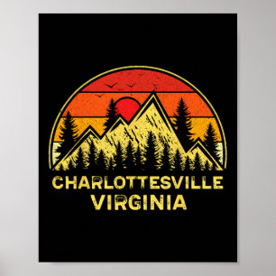 Charlottesville Virginia Va Mountains Hiking Souve Poster