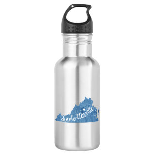 Charlottesville Virginia Wood Plaque 532 Ml Water Bottle
