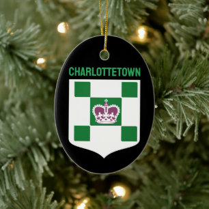 Charlottetown coat of arms - PEI Ceramic Ornament