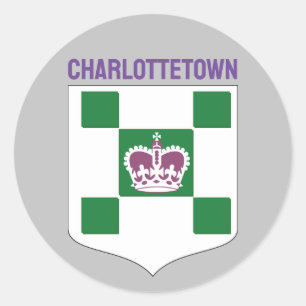Charlottetown coat of arms - PEI Classic Round Sticker