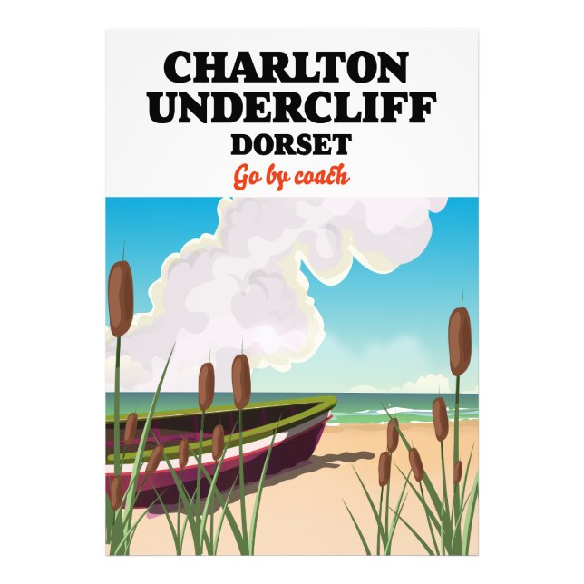 Charlton Undercliff Beach, Dorset travel poster (Front)