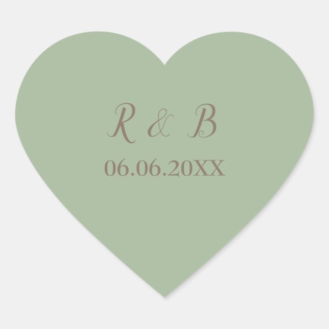 Charm and Beauty Wedding Heart Sticker (Front)